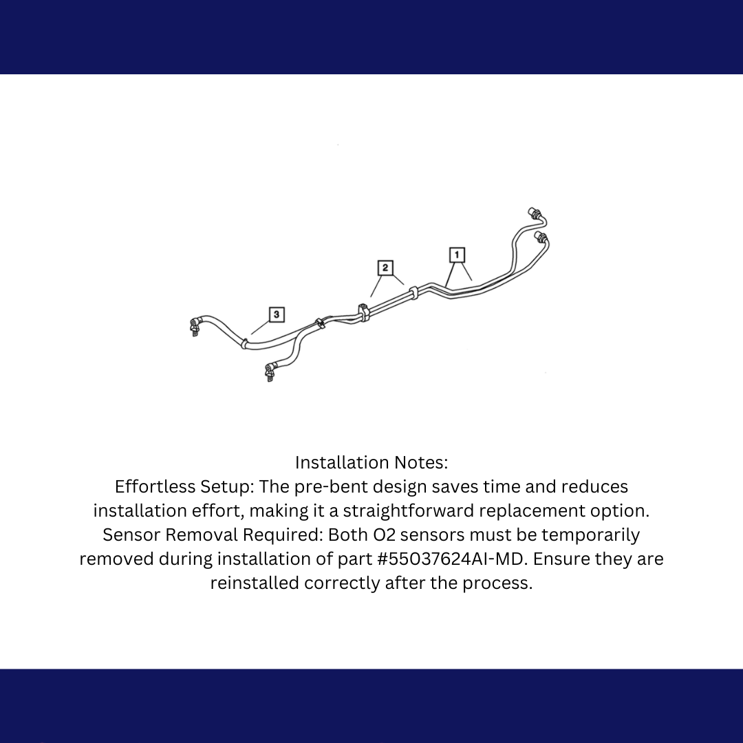 2005-2006 Jeep Wrangler Transmission Cooling Supply and Return Lines 55037624AI-MD
