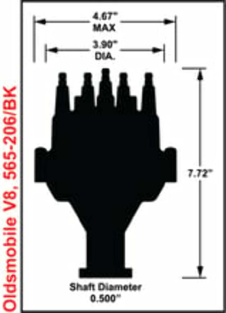 Holley EFI Dual Sync Oldsmobile Distributor, Black 565-206BK