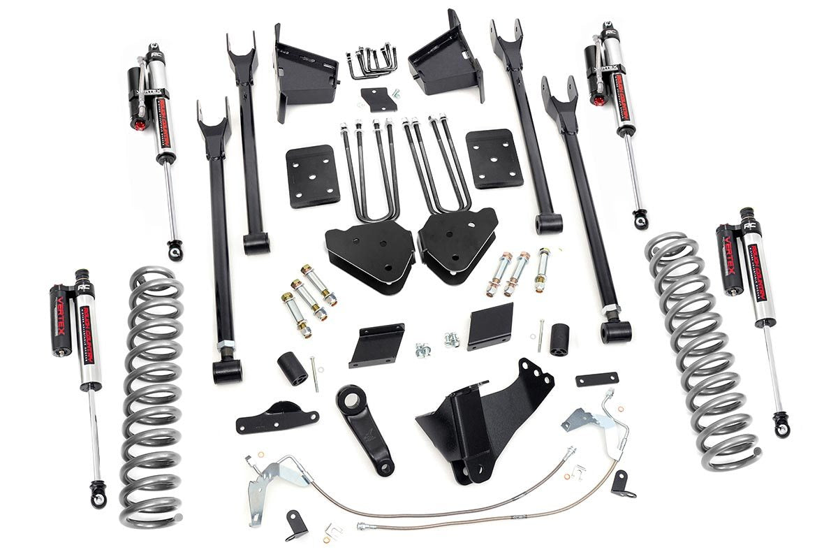 Fits Ford F-250 SD 4WD (11-14) 6" Lift Kit; 4-Link; OVLD; Vertex; 56550