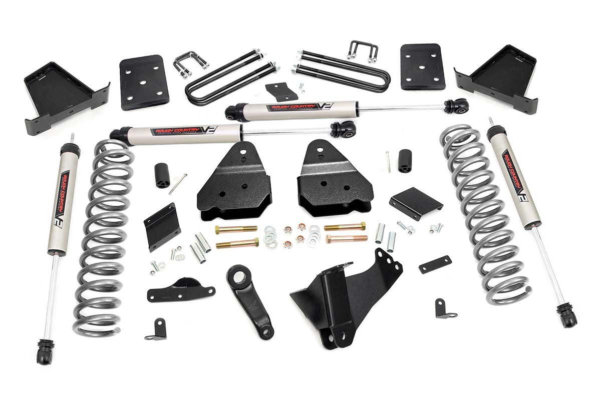 Fits Ford F-250 Super Duty 4WD (2015-2016) 4.5 Inch Lift Kit; OVLD; V2; 56770