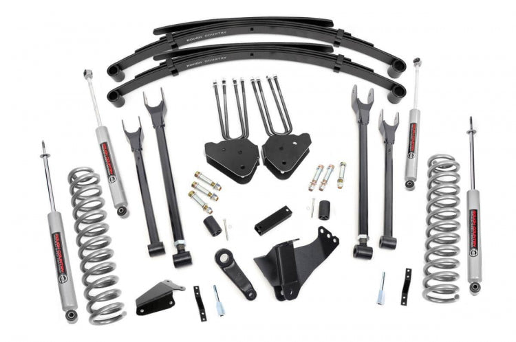 Fits Ford F-250/F-350 SD (05-07) 6" Lift Kit; Gas; 4 Link; RR Spring; 583.2
