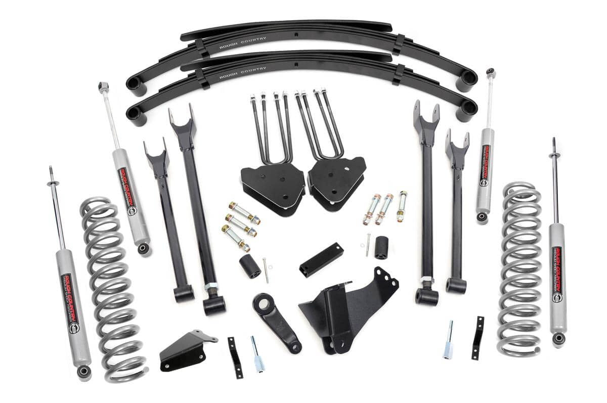 Fits Ford F-250/F-350 SD (05-07) 8" Lift Kit; 4 Link; RR Springs; 590.2