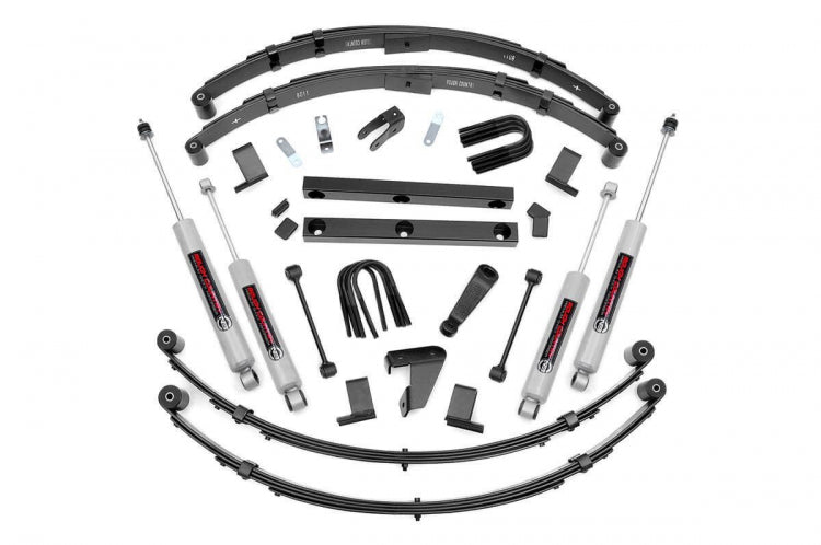 Fits Jeep Wrangler YJ 4WD (1987-1995) 4 Inch Lift Kit; Power Steer; 620N2