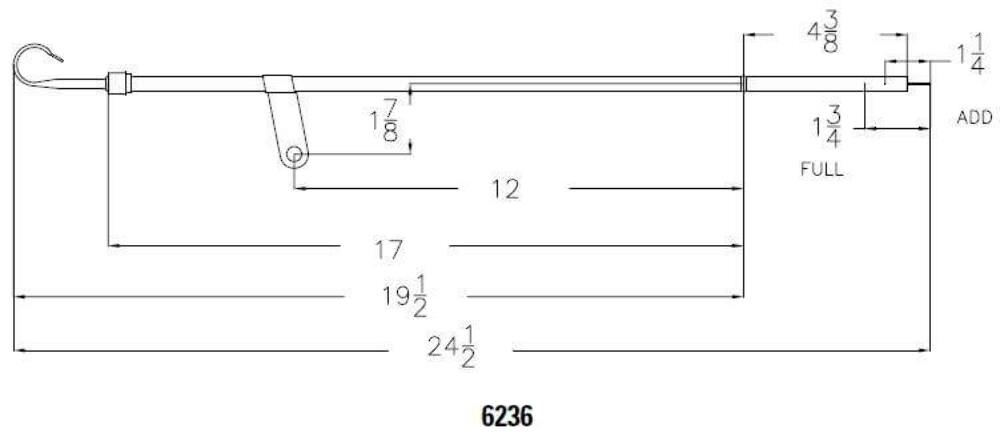 Mr Gasket Engine Oil Dipstick 6236; Chrome for 1965-1990 Chevy 396-454 BBC