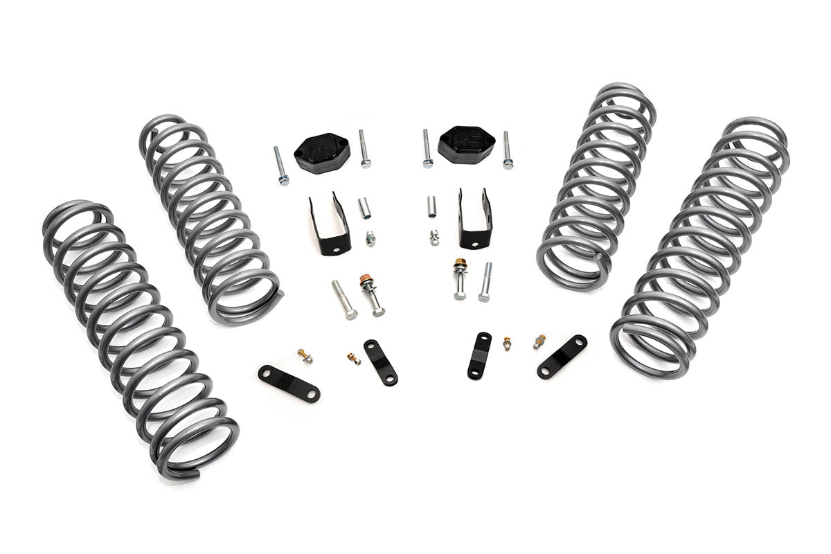Fits Jeep Wrangler JK 4WD (2007-2018) 2.5 Inch Lift Kit; Coils; No Shocks; 624