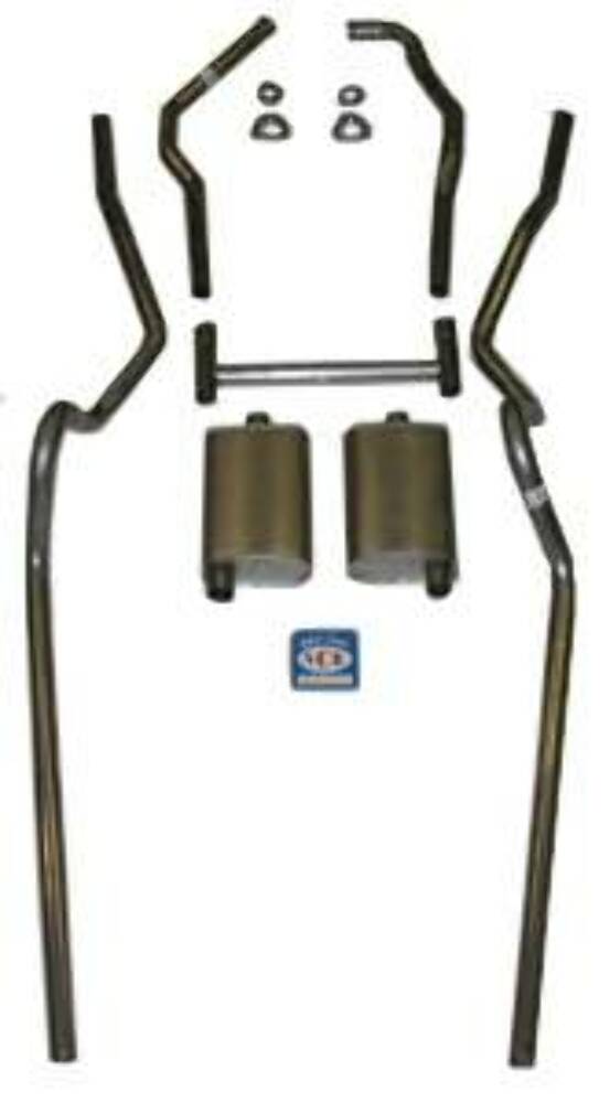 Fits 1955-1957 Chevrolet Full Size 2" Dual Exhaust System Small Block 63040