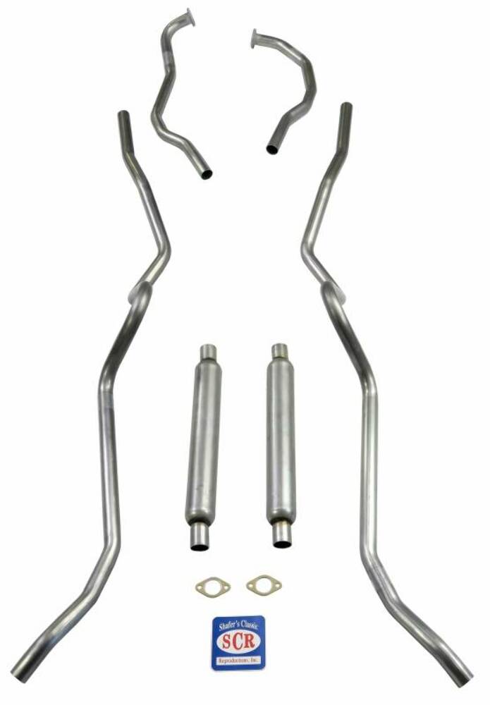 Fits 1956 Chevrolet Full Size 2" Dual 8 cyl. SW Exhaust System 63100