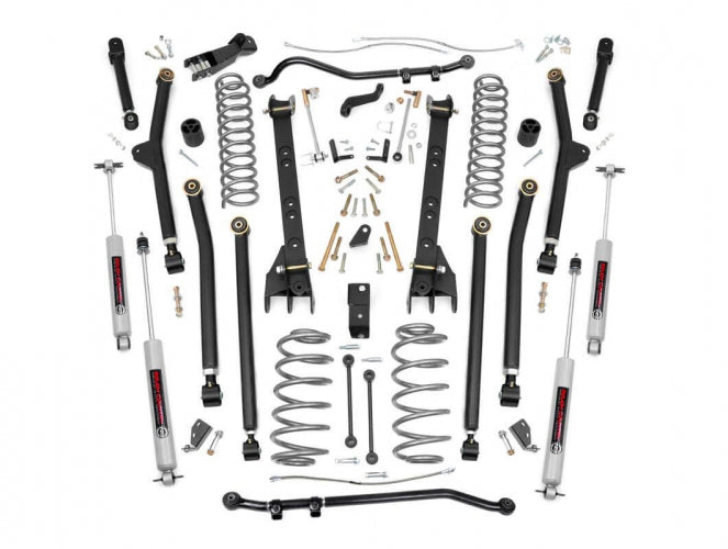 Fits Jeep Wrangler Unlimited 4WD (2004-2006) 6 Inch Lift Kit; Long Arm; 63122