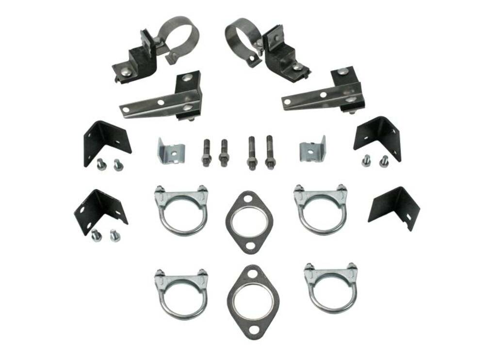Fits 1955 Chevrolet Full Size 8 cyl. All Dual Exhaust Clamp And Hanger Kit 64006