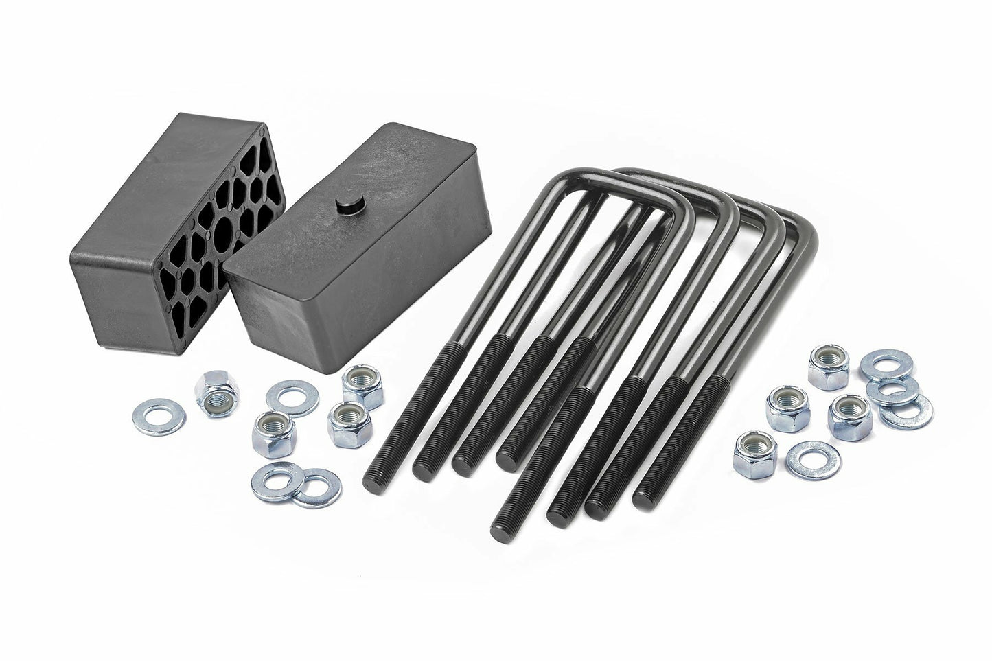 Fits Toyota Tacoma 2WD/4WD (2005-2023) 2 Inch Block & U-Bolt Kit; 6549