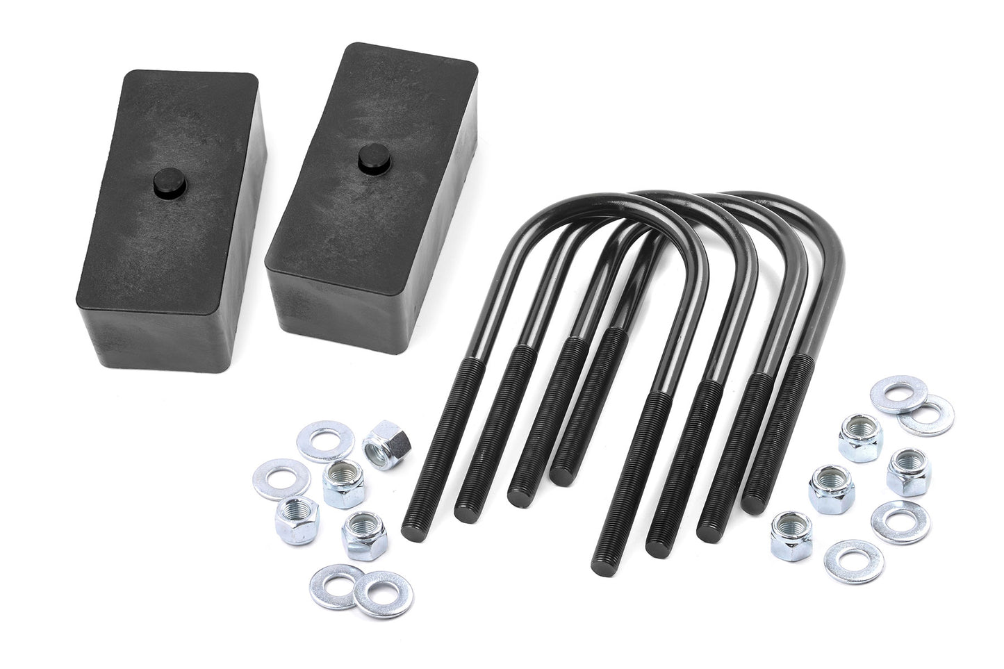 Fits Ford F-250 Super Duty 2WD/4WD (2005-2010) 2 Inch Block & U-Bolt Kit; 6557