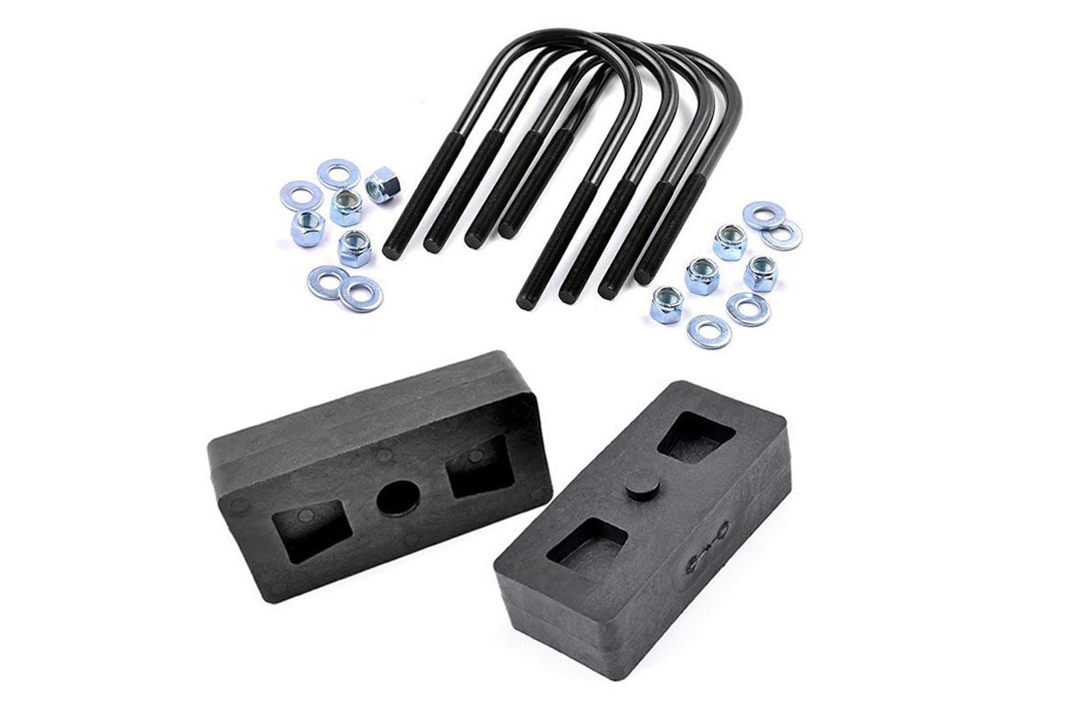 Fits Ford F-150 2WD/4WD (1997-2003) 1 Inch Block & U-Bolt Kit; 6581