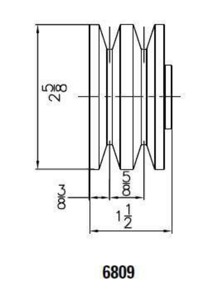 Mr. Gasket Alternator Pulley - Chrome - Double Groove - 6809