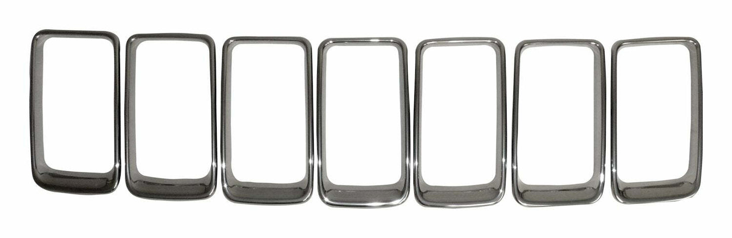 Crown Brushed Platinum Grille Insert Set for 2015-2016 Jeep WK Grand Cherokee - 68285652AA