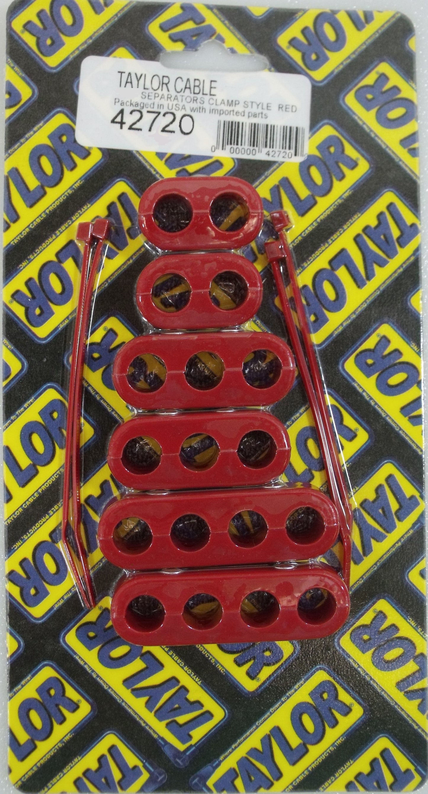 Spark Plug Wire Holder 7/8mm 6 Red 42720