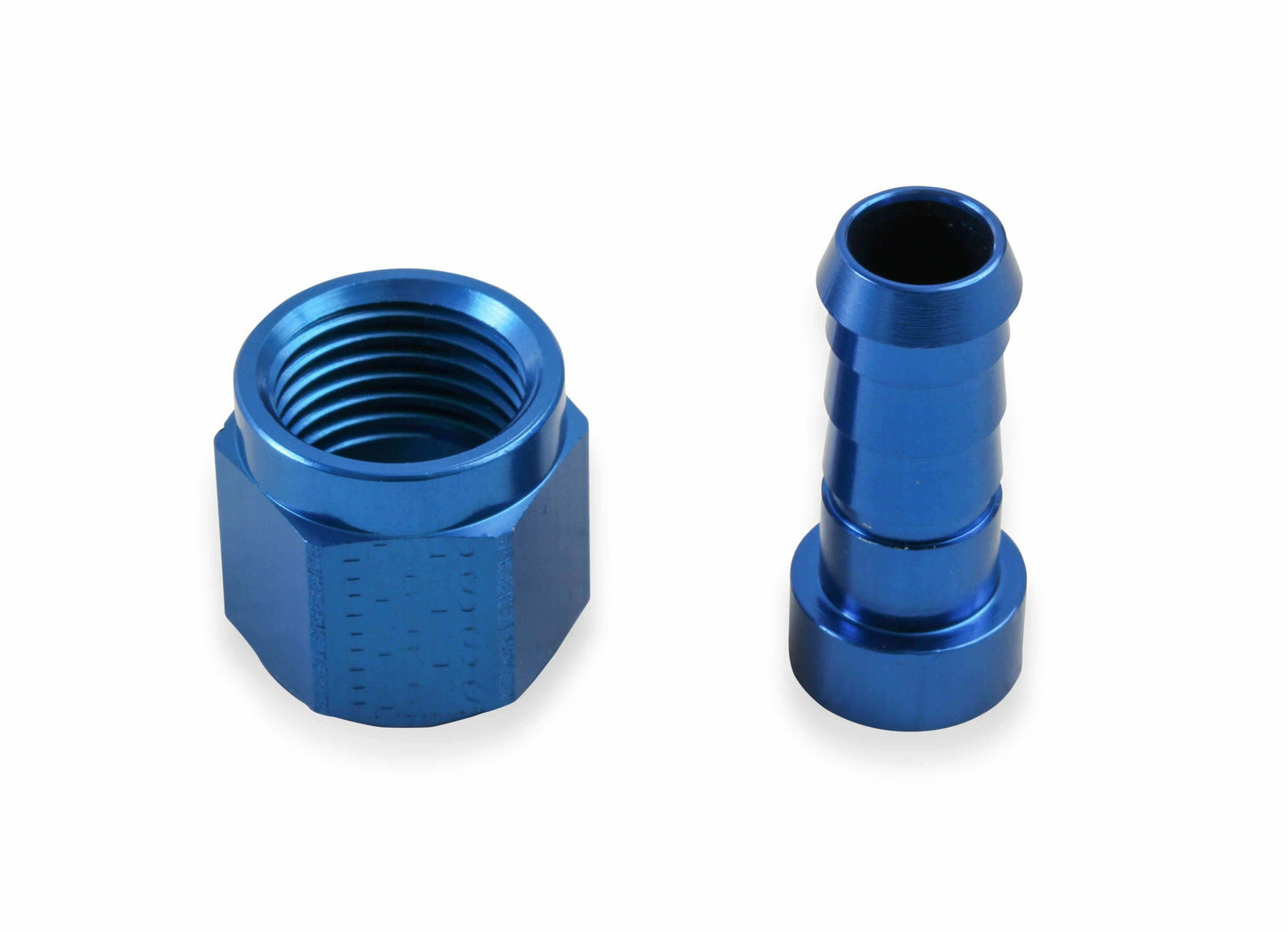 Earls Auto-Crimp Hose End - Straight - Size -8 - Blue - 700108ERL