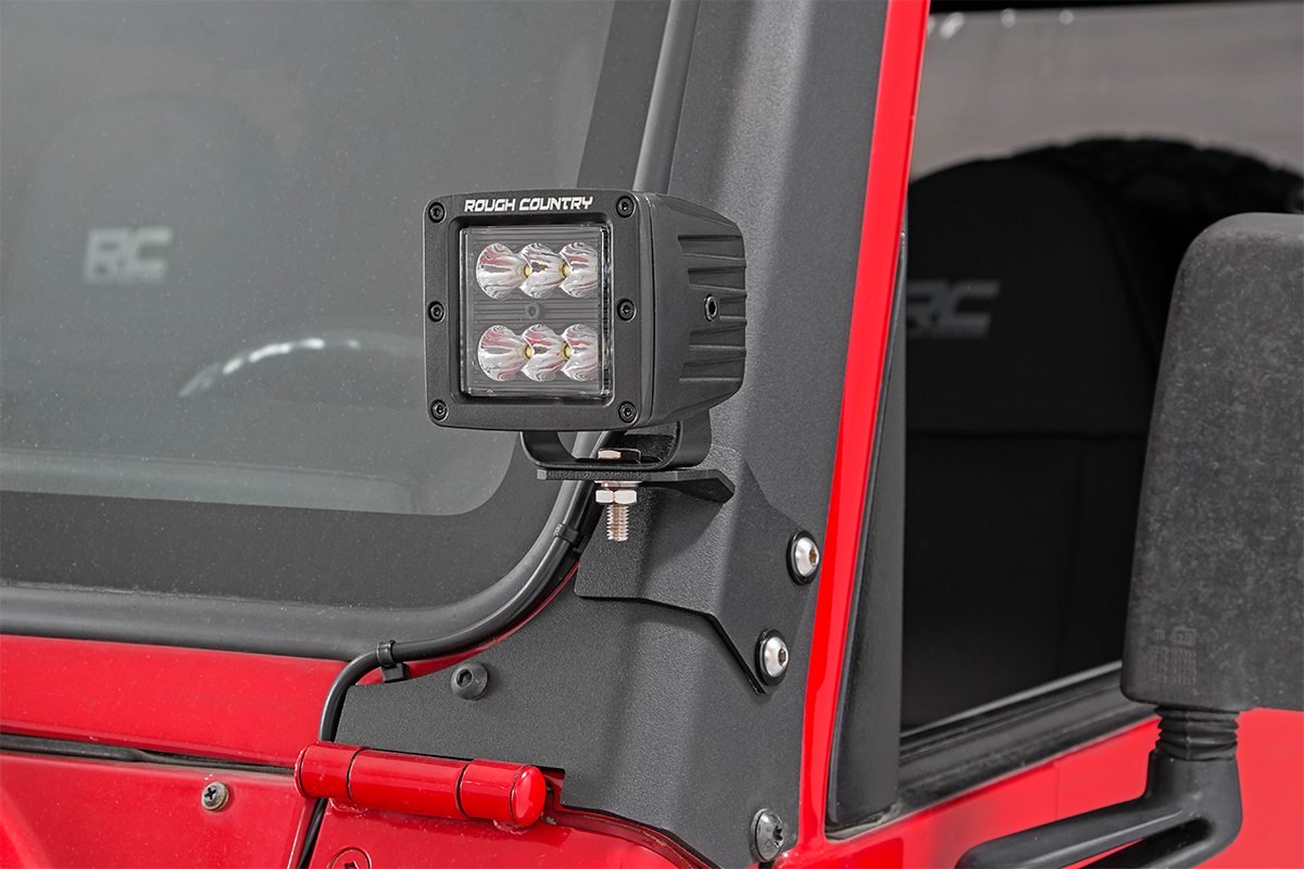 Fits Jeep Wrangler TJ (97-06) (04-06) LED Light Mount Lower A-Pillar Pod 70046