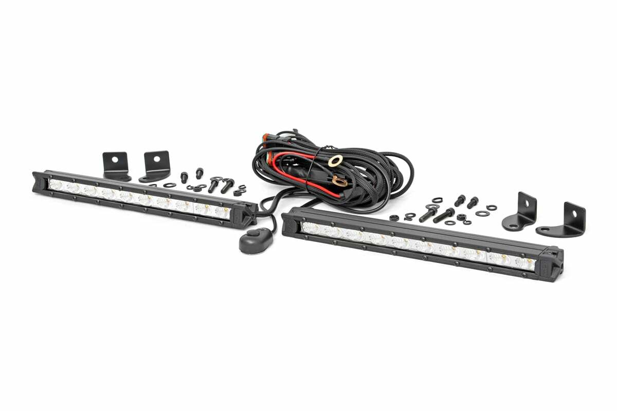 10 Inch Chrome Series LED Light Bar; Slim Line; Pair 70410A