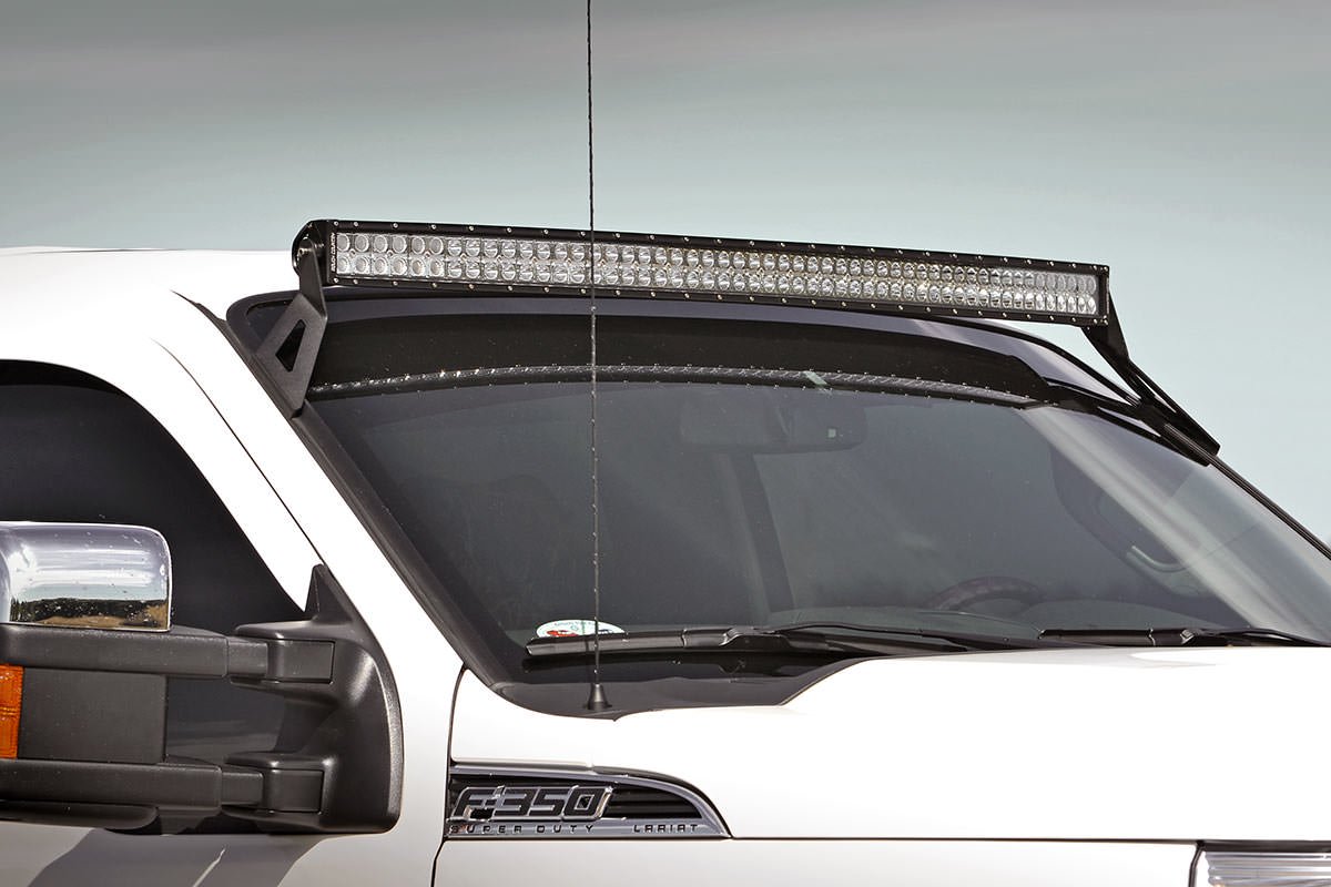 Fits Ford F-250 SD (99-16) LED Light Mount Upper Windshield 54" Curved 70516