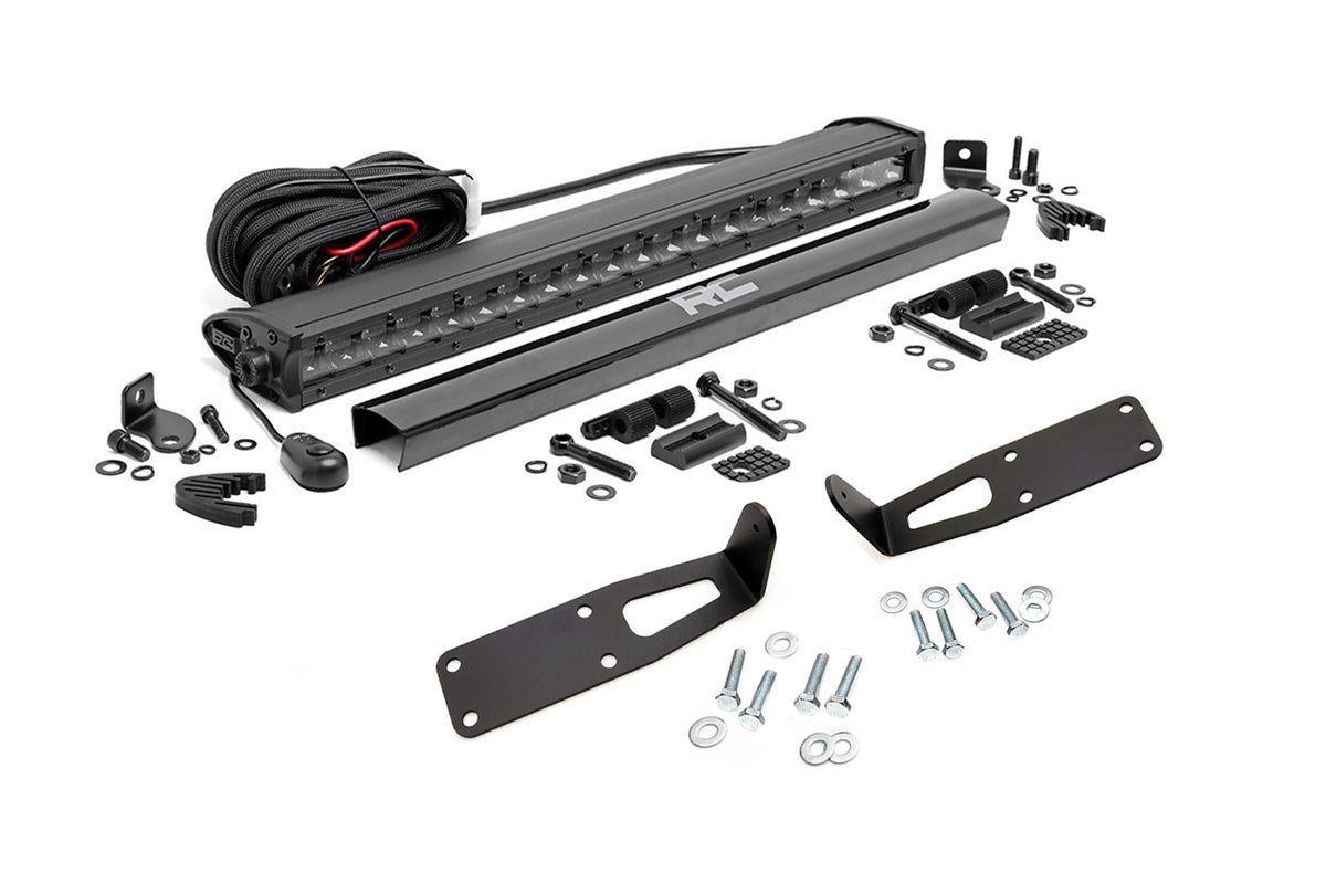 Fits Ram 2500(10-18) LED Light Kit Bumper Mount 20" Black Single Row 70568BL