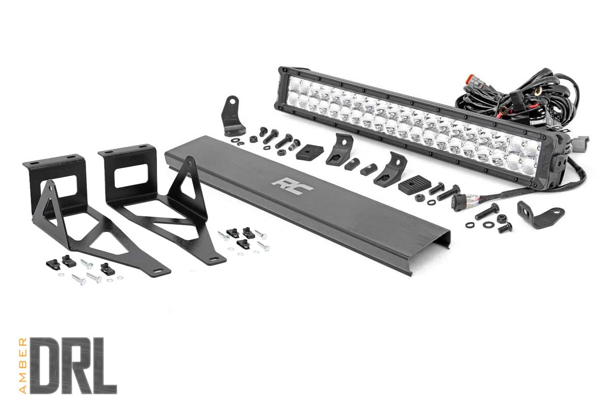 Fits Ford F-250 SD(05-07) LED Light Bumper 20" Chrome Dual Row DRL 70664DRLA