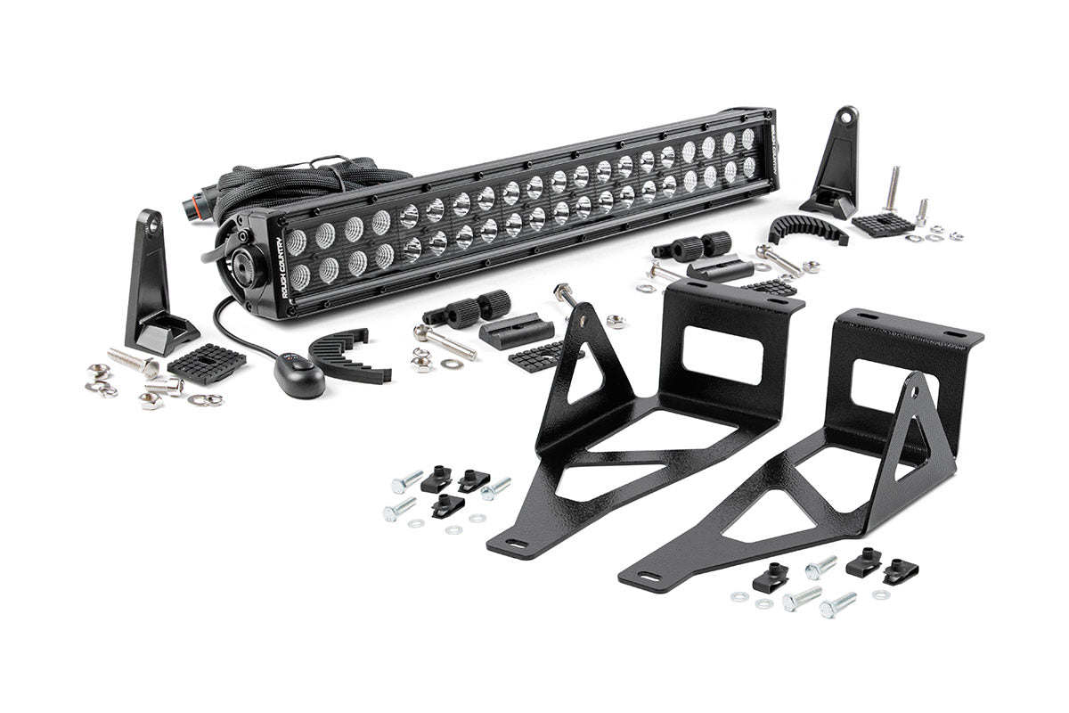 Fits Ford F-250 SD (05-07) LED Light Kit Bumper Mount 20" Black Dual Row 70665