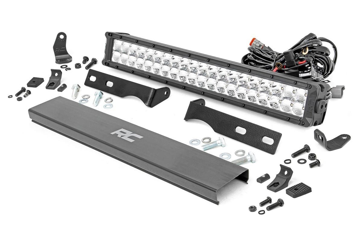 Fits Grand Cherokee WK2(11-20) LED Light Bumper Mount 20" Chrome Dual DRL 70776