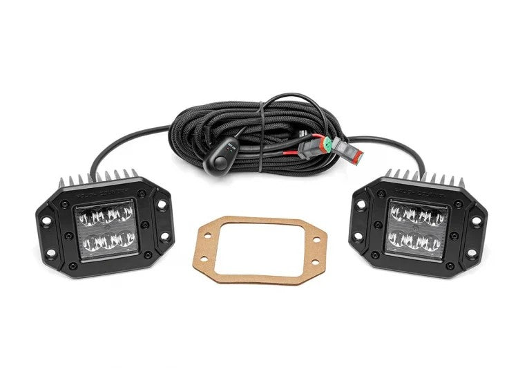 2 Inch Black Series LED Light Pods; Spot; Flush Mount 70803BL