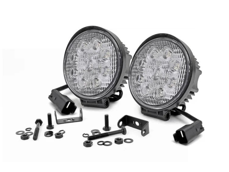4 Inch Chrome Series LED Light; Round; Pair 70804