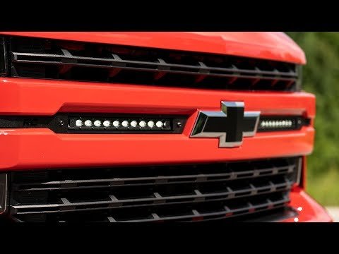 Fits Silverado 1500(19-22) LED Light Grille Mount 10" Chrome Slimline Pair 70818