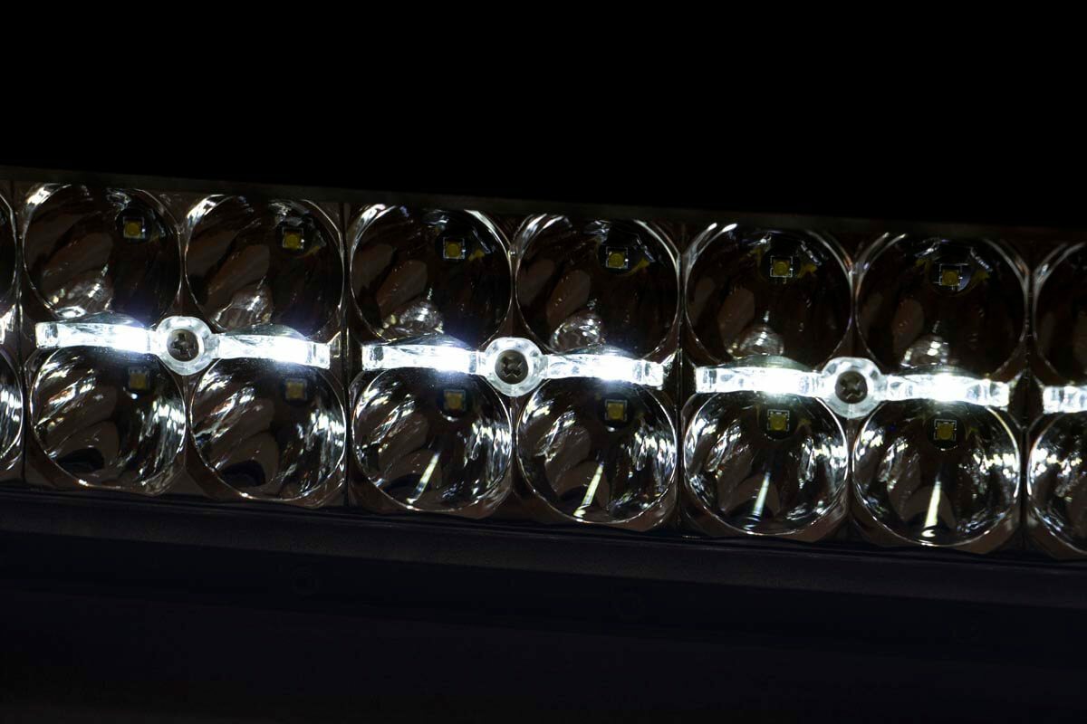 12 Inch Black Series LED Light Bar; Dual Row; White DRL 70912BD