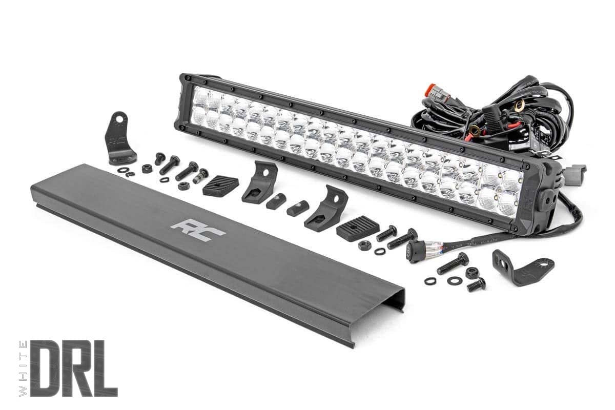 20 Inch Chrome Series LED Light Bar; Dual Row; Cool White DRL 70920D