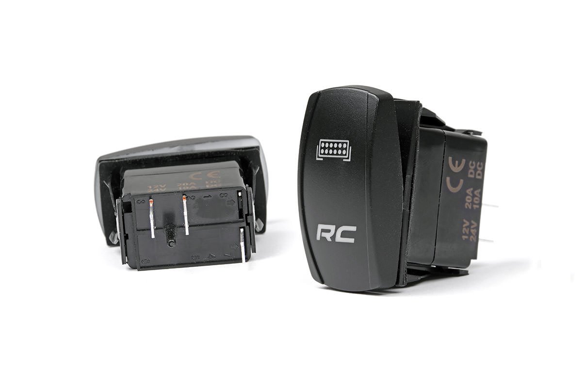 Rocker Switch; 2x1 with Logo; Blue Back Light 709SW