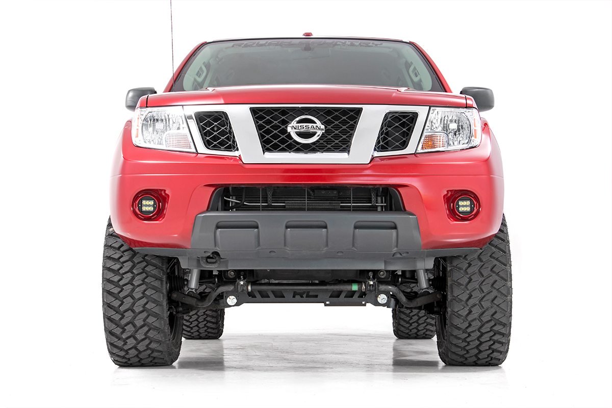 Fits Nissan Frontier (05-20) LED Light Kit; Fog Mount; 2" Black Pair; Spot 71023