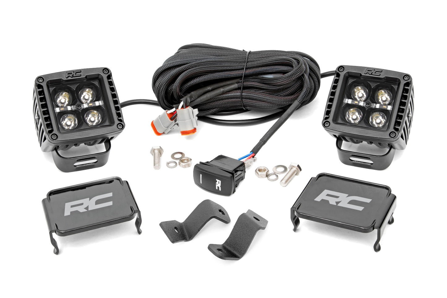 Fits Ford F-150(15-24) LED Light Pair Ditch Mount 2" Black DRL 71031