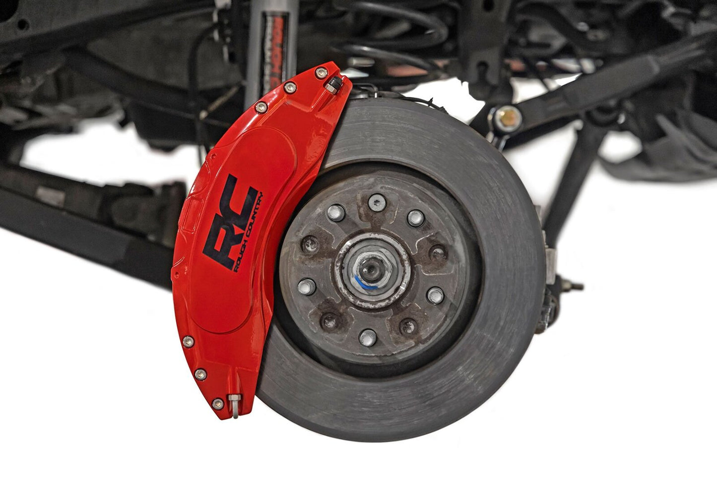 Rough Country Caliper Covers - Rear - Red - Jeep Wrangler JK/Wrangler Unlimited (07-18) - 711402