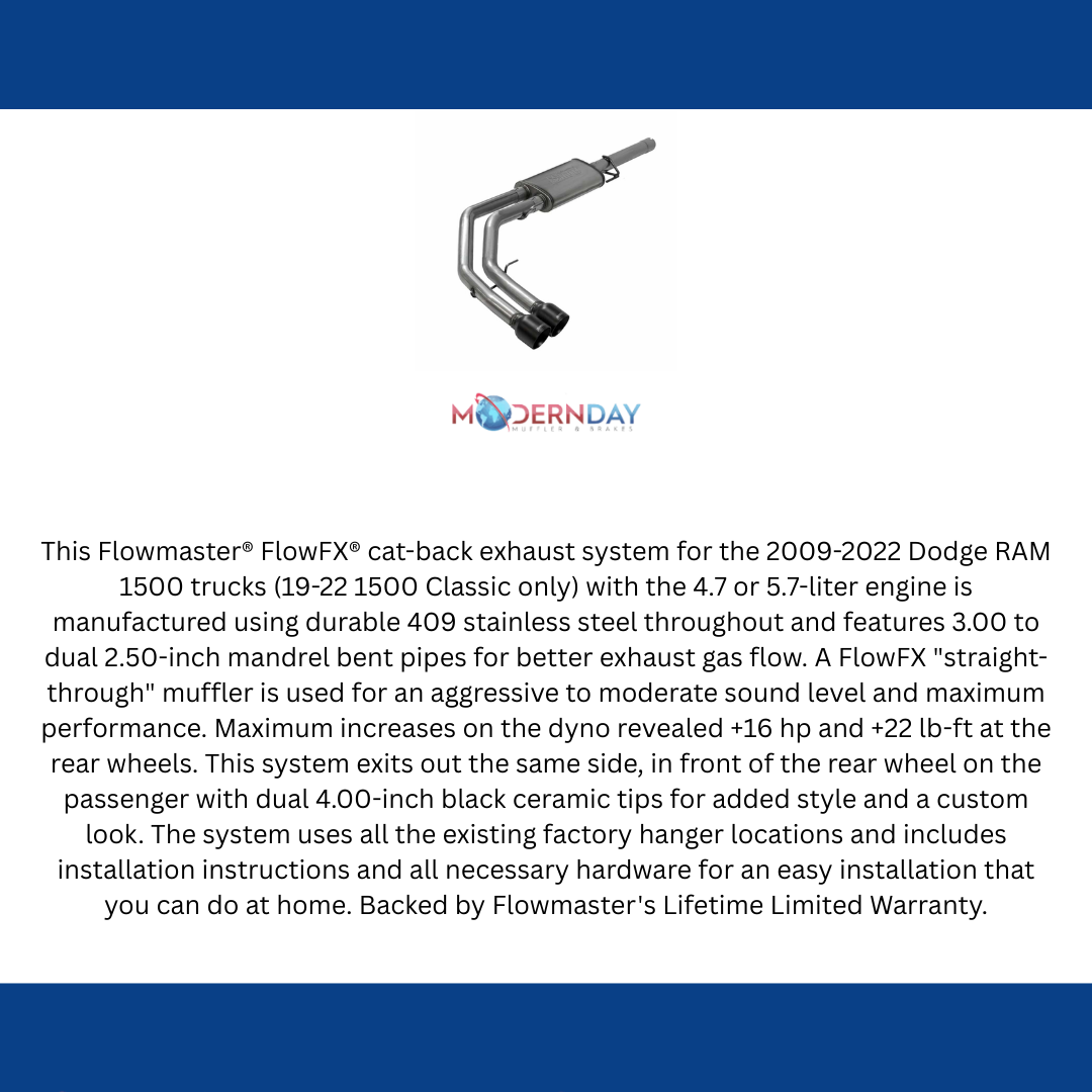 Fits 2009-2022 Dodge Ram 1500 4.7L/5.7L, Flowfx Exhaust System-717993