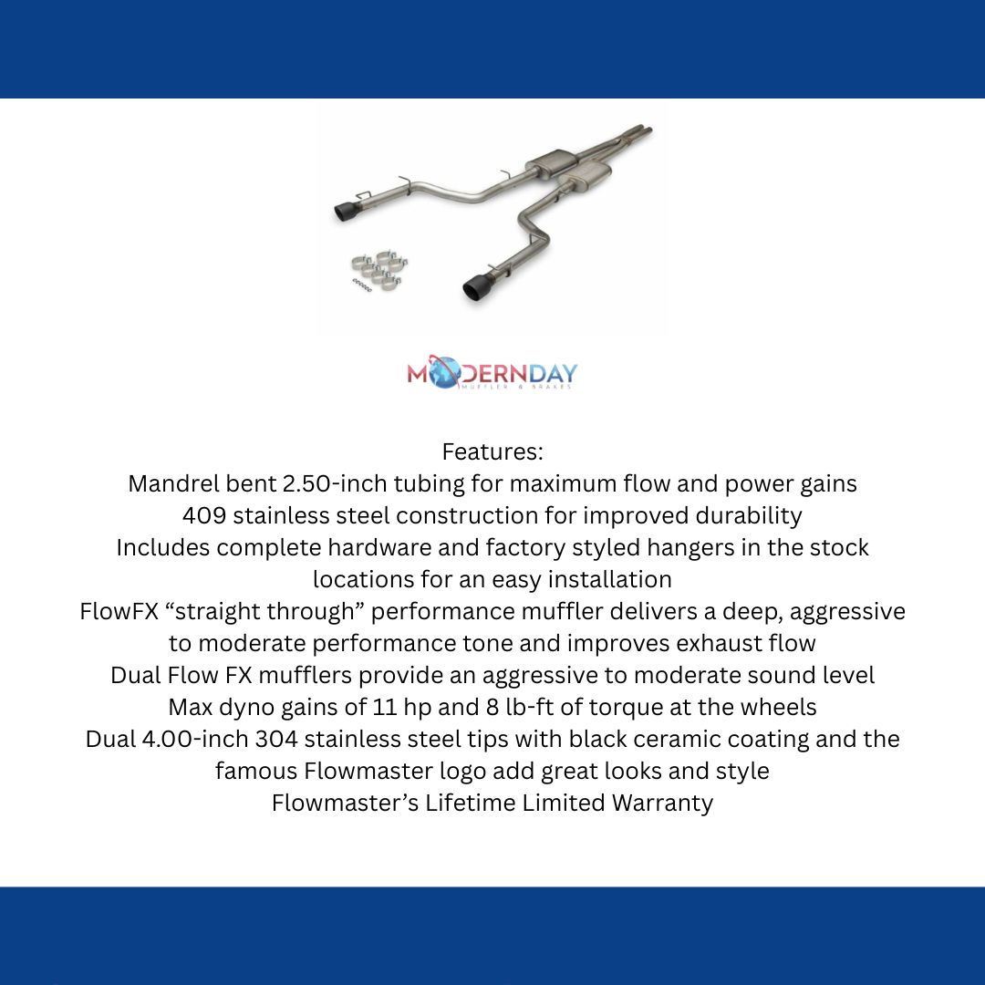 Fits 2015-2023 Dodge Charger, Dual Rear Exit; Exhaust System; Flowmaster-717996