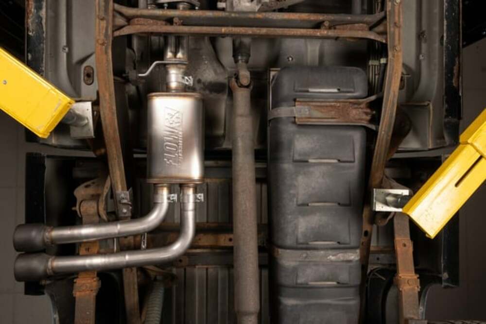 Fits 1996-1999 GM 1500 w/5.7L, Cat-Back, dual out same side exit, exhaust 718188