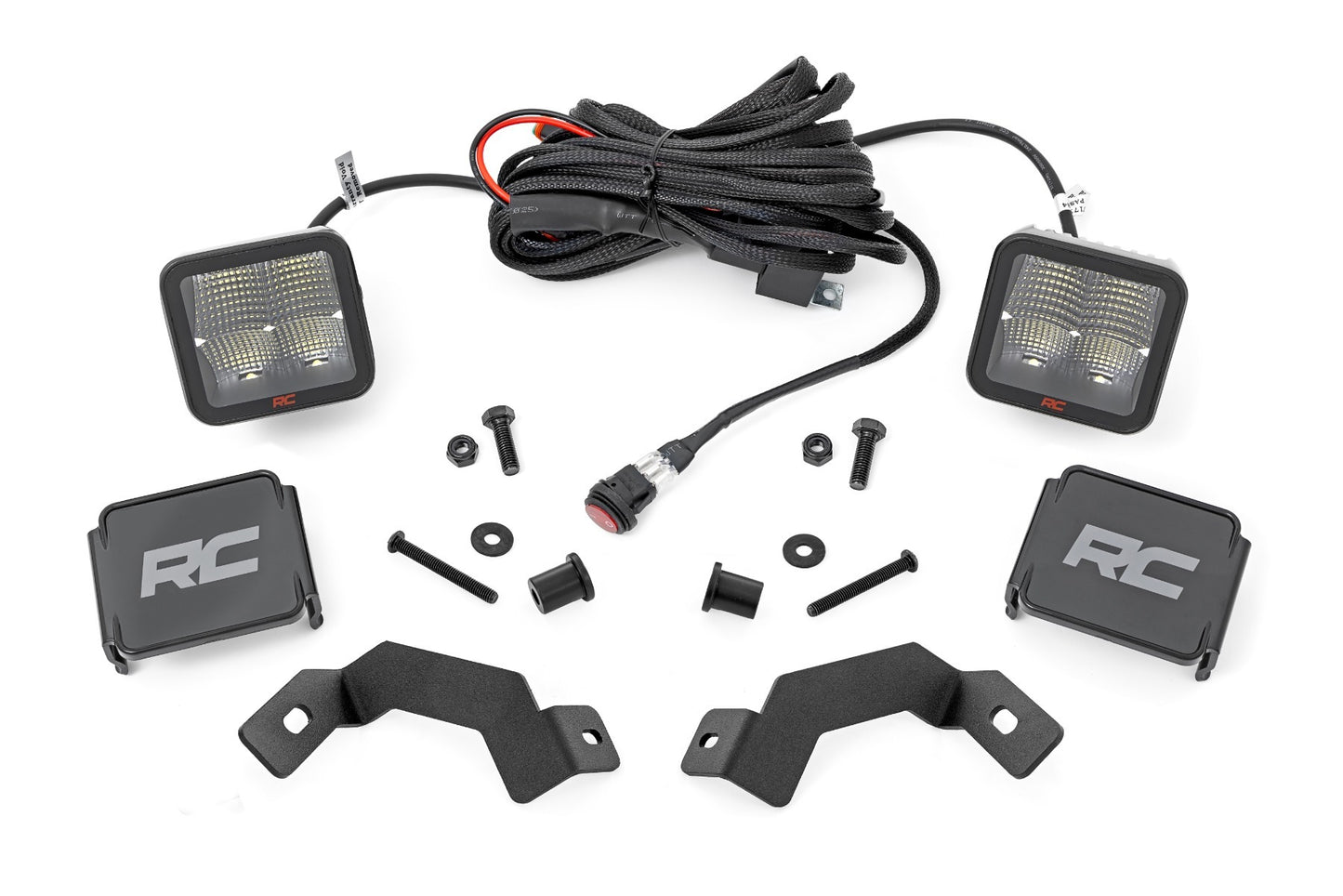 Rough Country LED Light Kit - Ditch Mount - 2" Spectrum Pair - Spot - Toyota Land Cruiser (24-25) - 72118