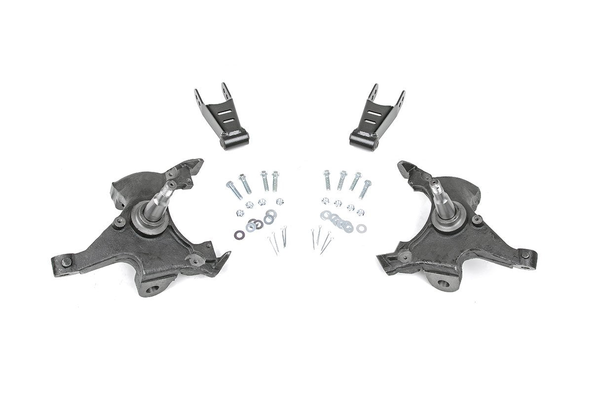 Fits Chevy C1500/K1500 Truck 2WD (1988-1999) Lowering Kit; 2 Inch FR & RR; 726