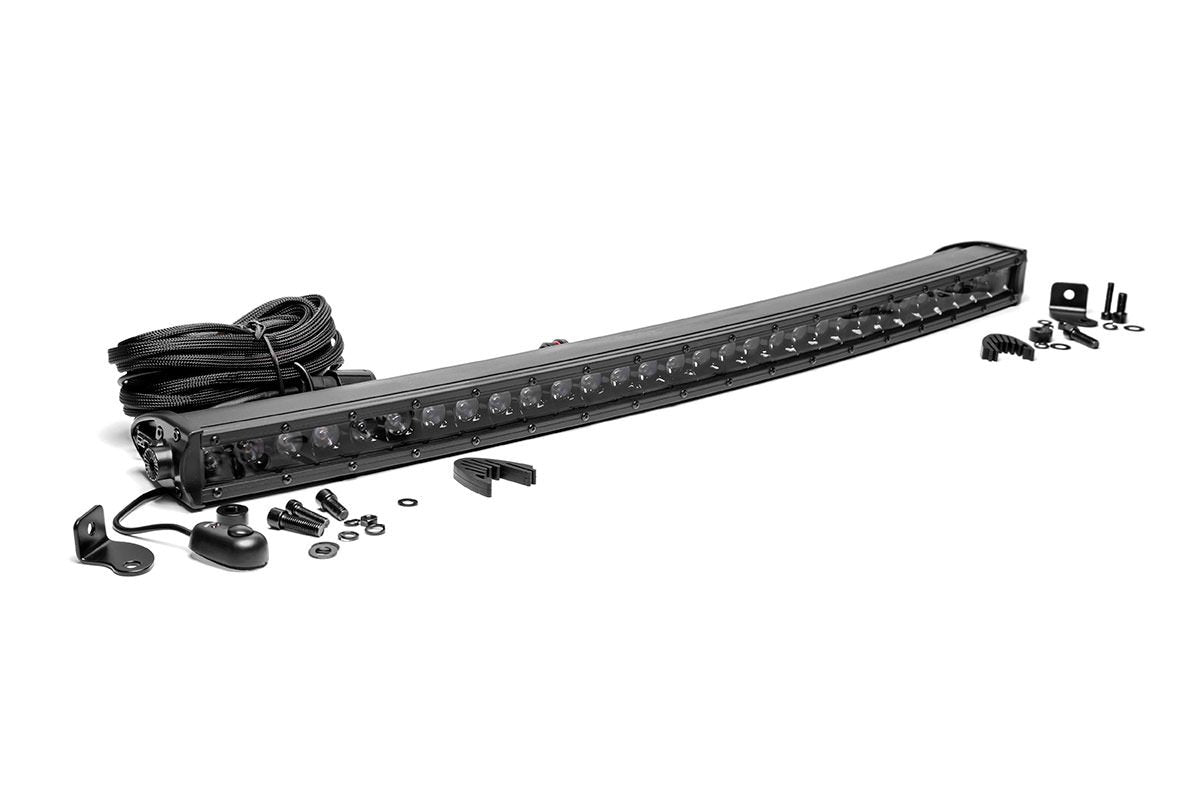 30 Inch Black Series LED Light Bar; Curved; Single Row 72730BL