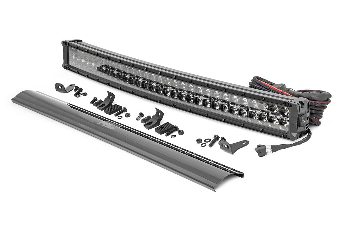 30 Inch Black Series LED Light Bar; Curved; Dual Row; Amber DRL 72930BDA