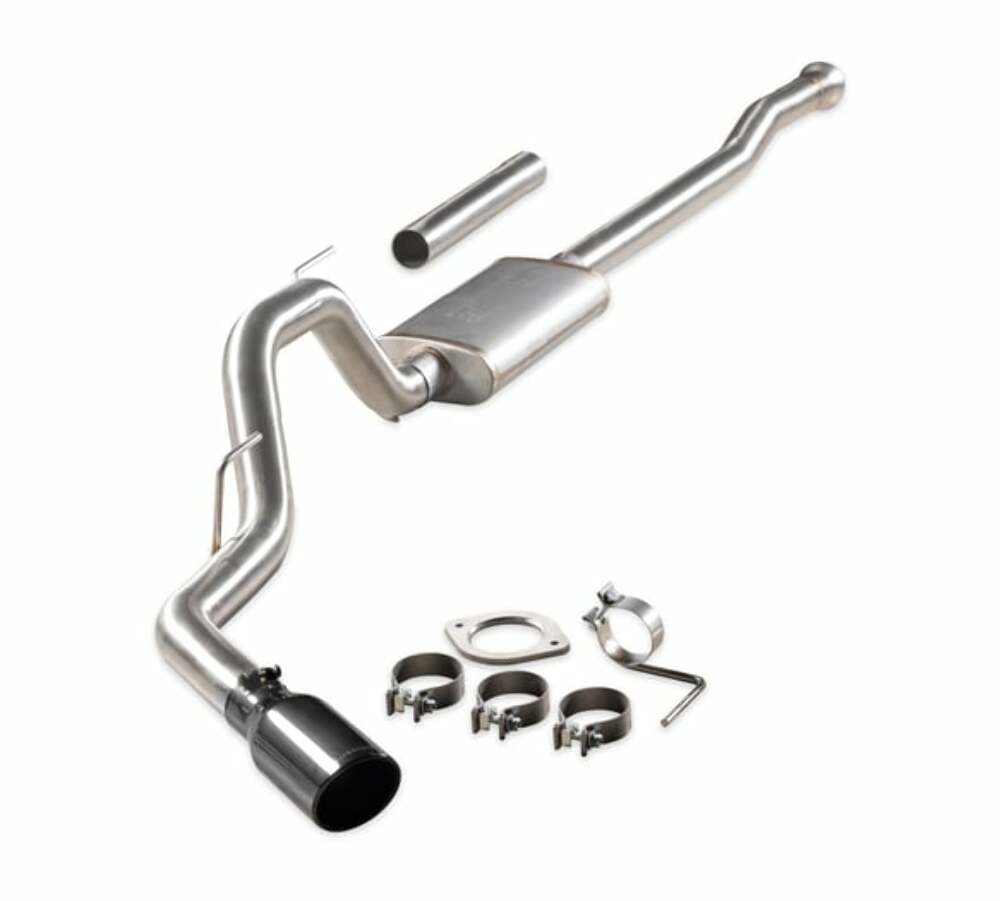 Fits 2021-2024 Ford F-150 2.7/3.5/5.0L, Cat-Back single exit exhaust 738115
