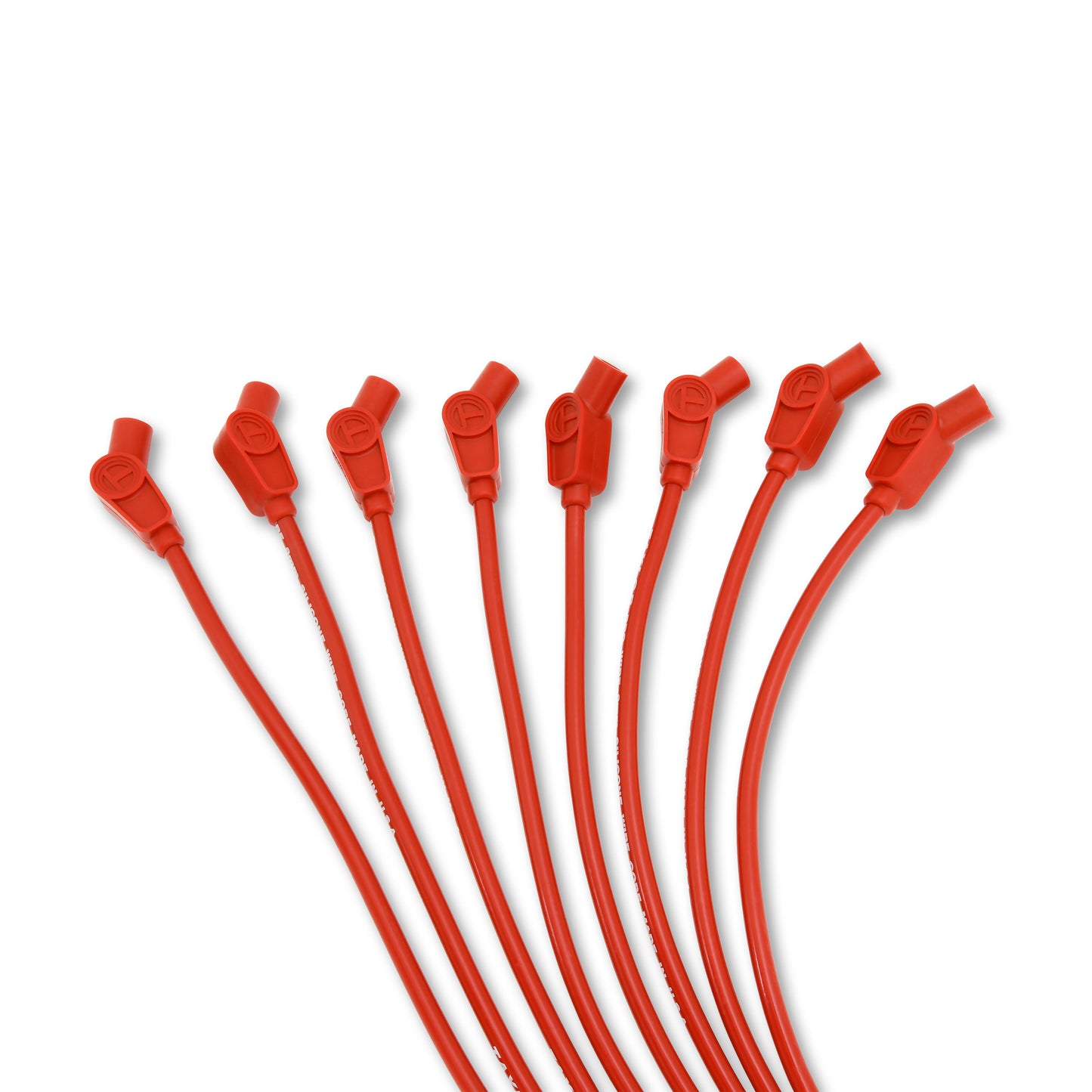 Spark Plug Wire Set Universal 8mm Silicone 135? 0 ohm/ft Prowire Solid Red 70252