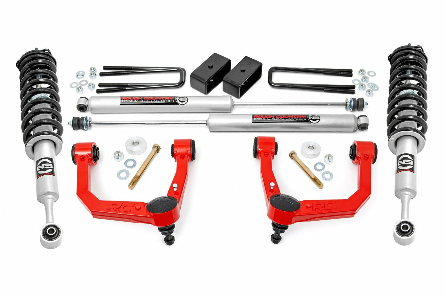 Fits Toyota Tacoma 4WD (2005-2023) 3.5 Inch Lift Kit; UCA; N3 Struts; 74231RED