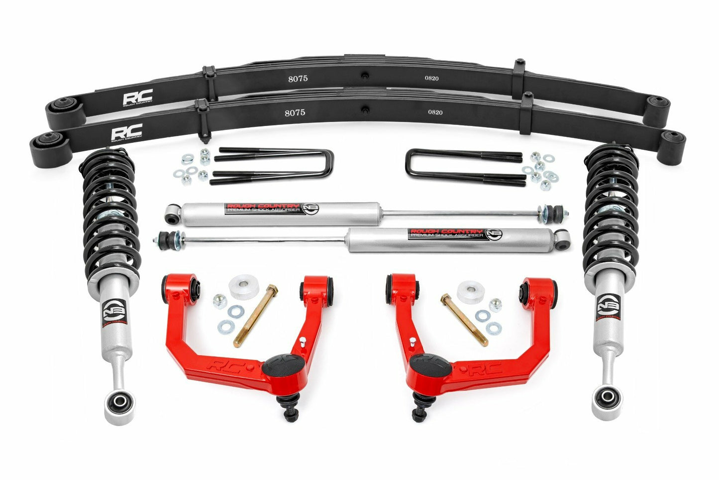 Fits Toyota Tacoma 4WD (2005-2023) 3.5 Inch Lift Kit; UCA; N3 Struts; 74232RED