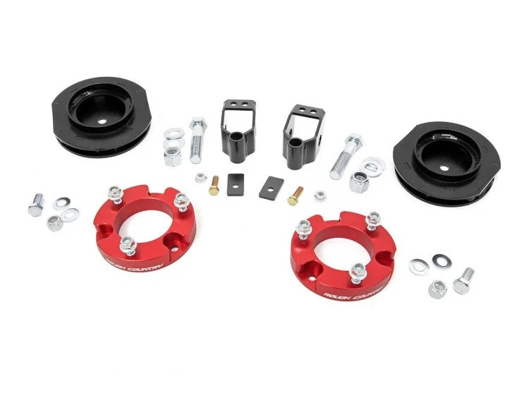 Fits Toyota 4Runner 2&4WD (2010-2024) 2" Lift Kit; X-REAS; Red Spacers; 767RED