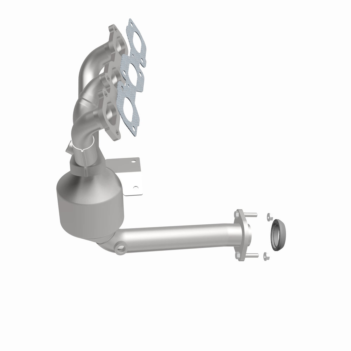 Catalytic Converter with Integrated Exhaust Manifold for HM Grade Federal / EPA Compliant Direct-Fit Manifold Catalytic