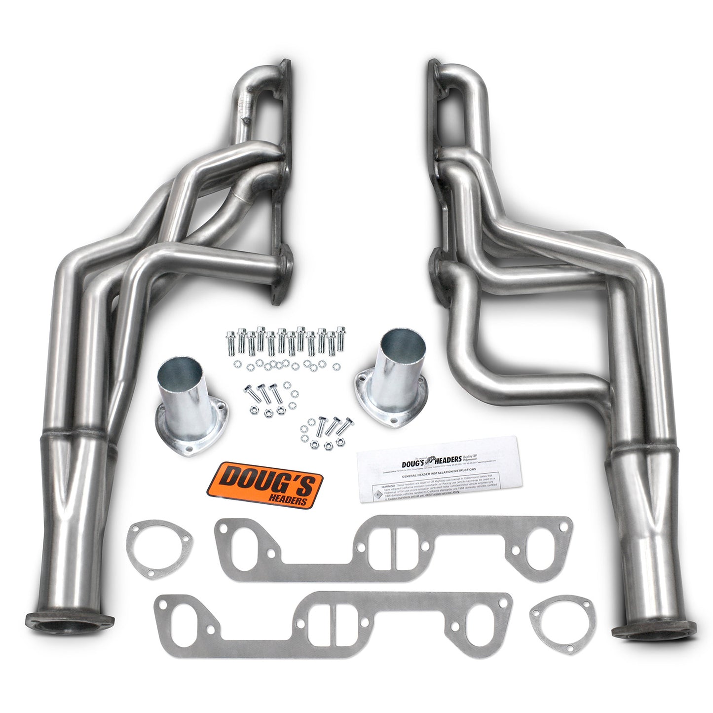 Long Tube Headers for 65-70 Pontiac 326-455 1-3/4in Primary D521-SS